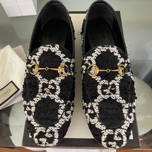 Gucci Jordaan loafers black and white